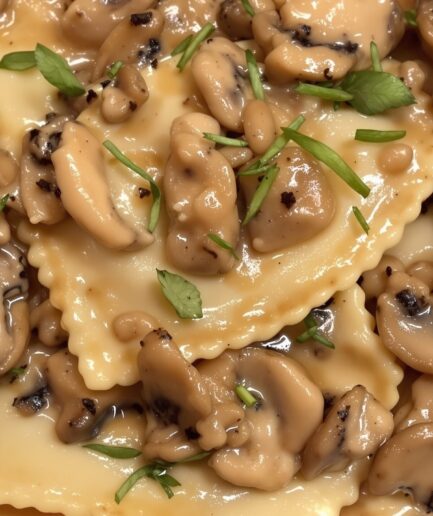 Mushroom ravioli