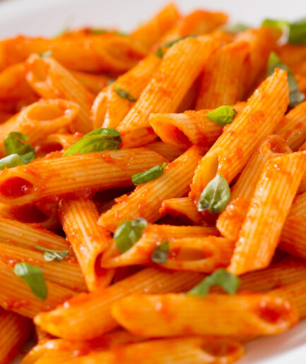 Penne a la vodka tomato cream sauce